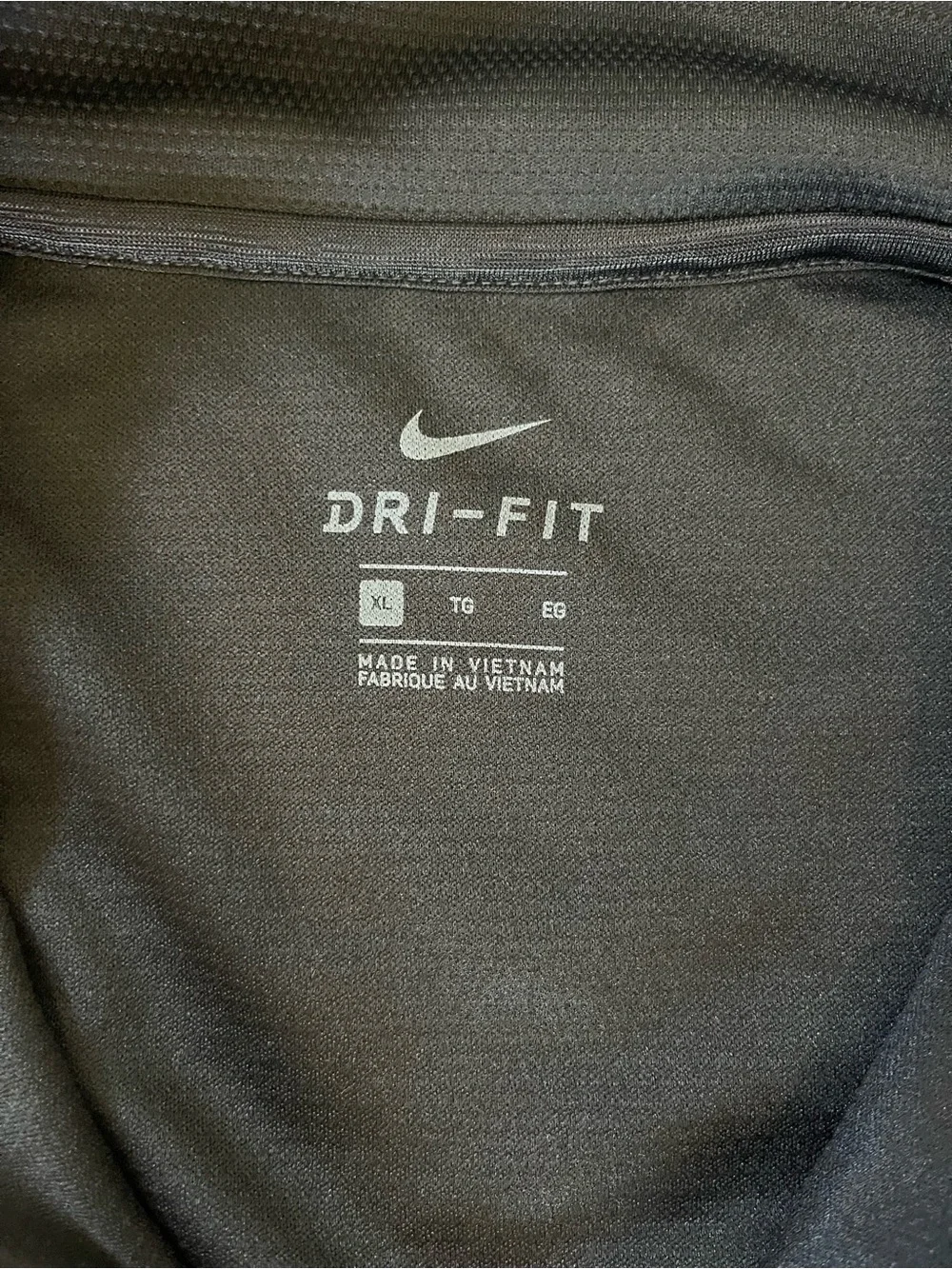 Nike Black Lightweight Full-Zip Track Jacket with White Piping